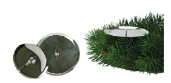 Kerzenständer, Kerzenteller silber